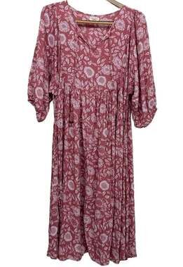 Linda Anderson Blush Bloom Midi Dress size Large
